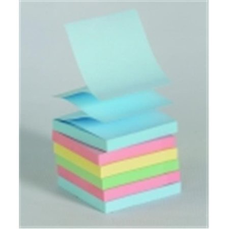 SCHOOL SMART School Smart Pop-Up Self-Stick Adhesive Note; Assorted Pastel Colors; Pack Of 12 1396809